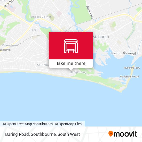 Baring Road, Southbourne map