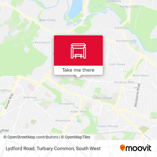 Lydford Road, Turbary Common map