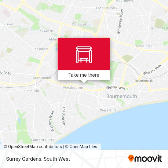 Surrey Gardens map