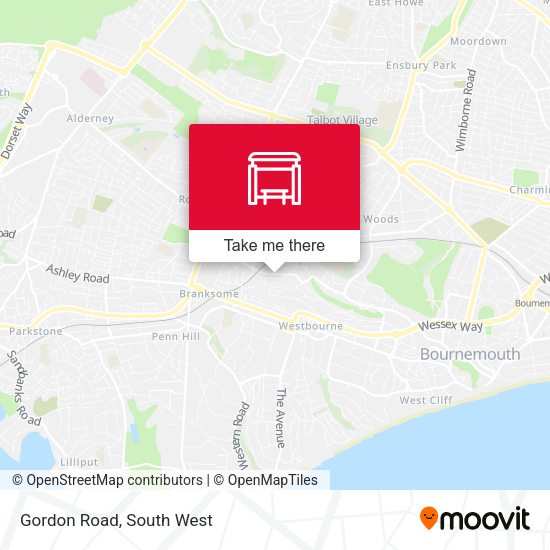 Gordon Road map