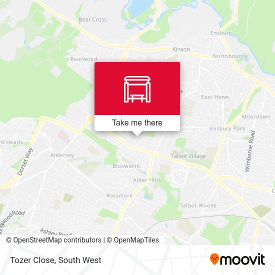 Tozer Close map