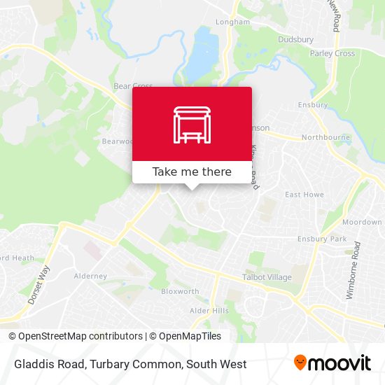 Gladdis Road, Turbary Common map