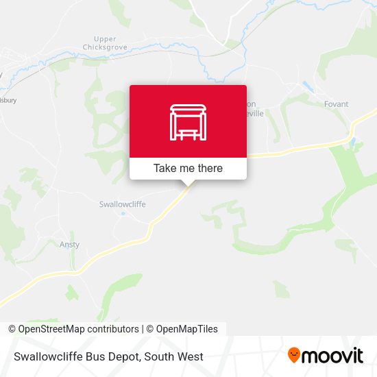 Swallowcliffe Bus Depot map