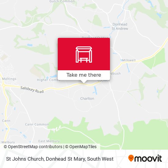 St Johns Church, Donhead St Mary map