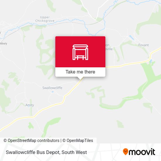 Swallowcliffe Bus Depot map