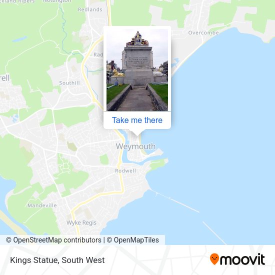 Kings Statue, Weymouth map