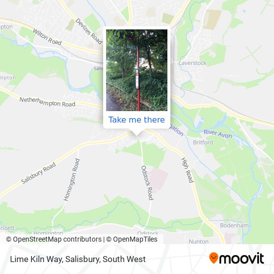 Lime Kiln Way, Salisbury map