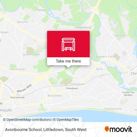Avonbourne School, Littledown map