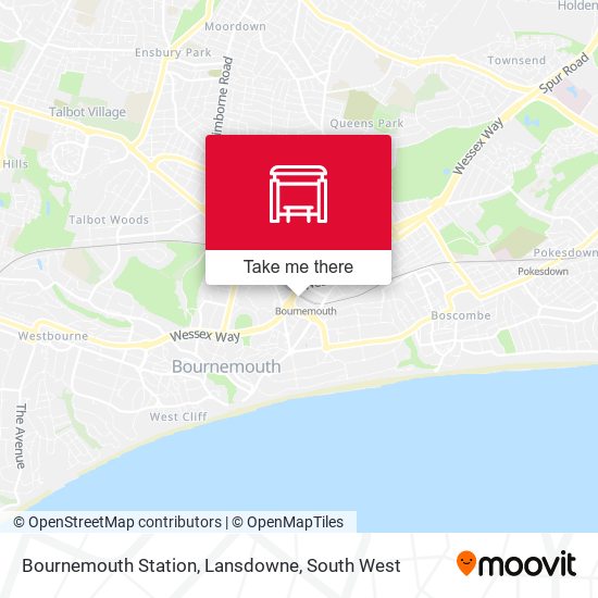 Bournemouth Station, Lansdowne map