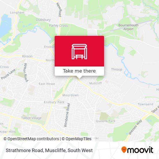 Strathmore Road, Muscliffe map