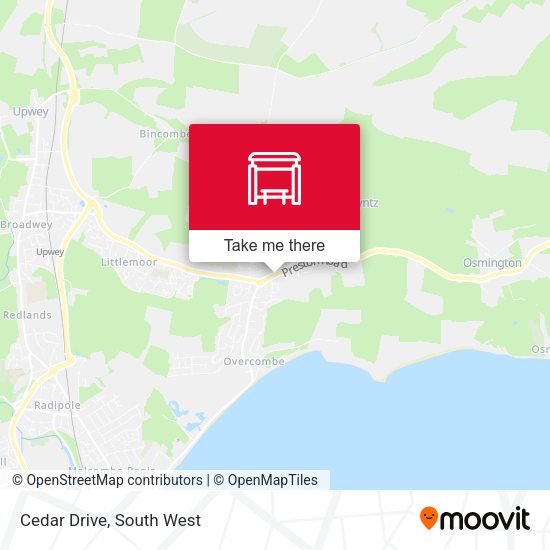 Cedar Drive map