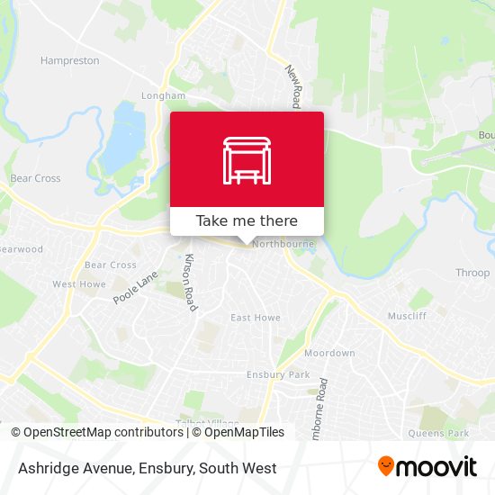 Ashridge Avenue, Ensbury map