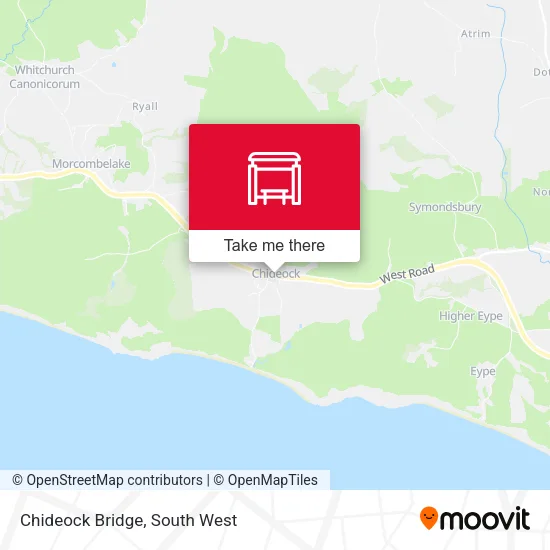 Chideock Bridge map