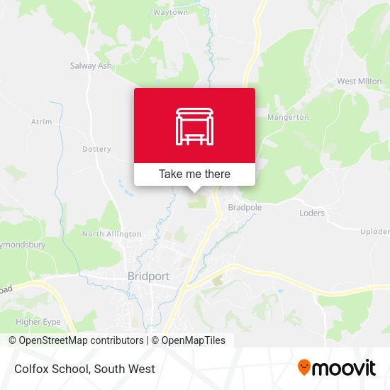 Colfox School map