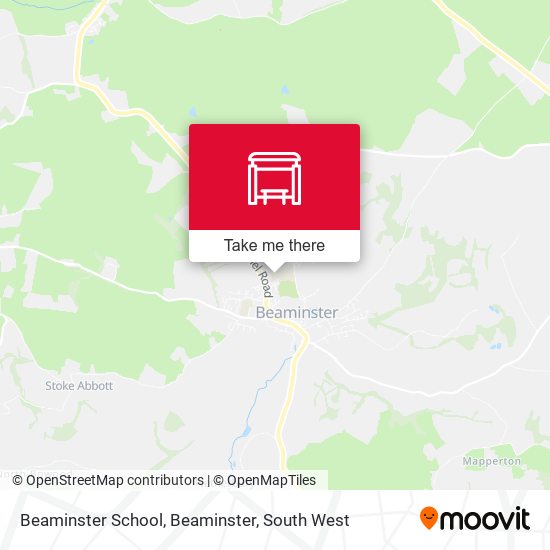 Beaminster School, Beaminster map