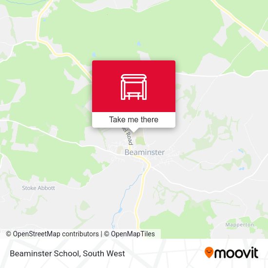 Beaminster School, Beaminster map