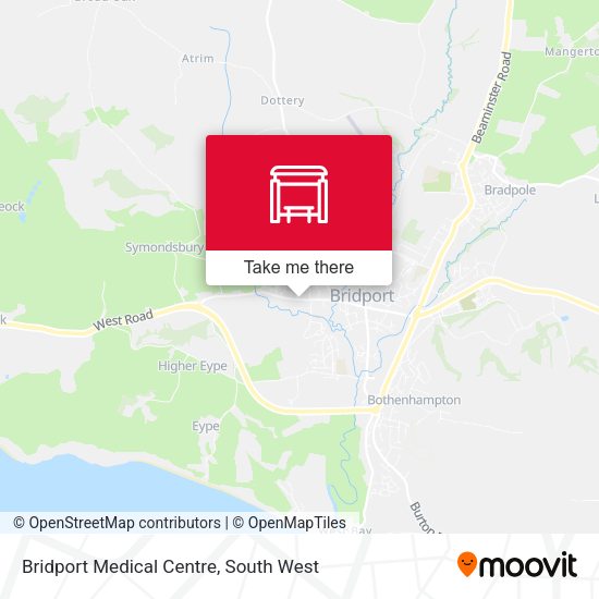 Bridport Medical Centre map