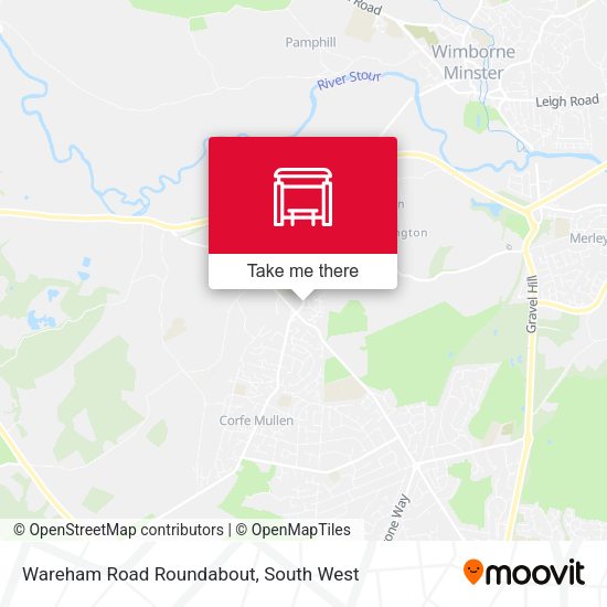 Wareham Road Roundabout map