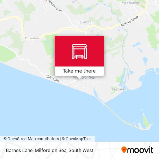 Barnes Lane, Milford on Sea map