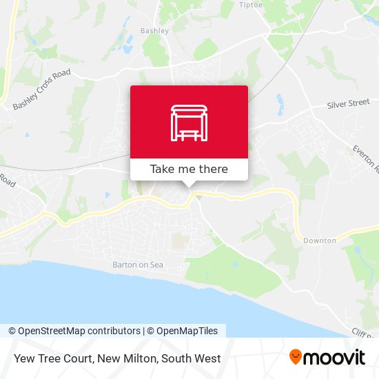 Yew Tree Court, New Milton map