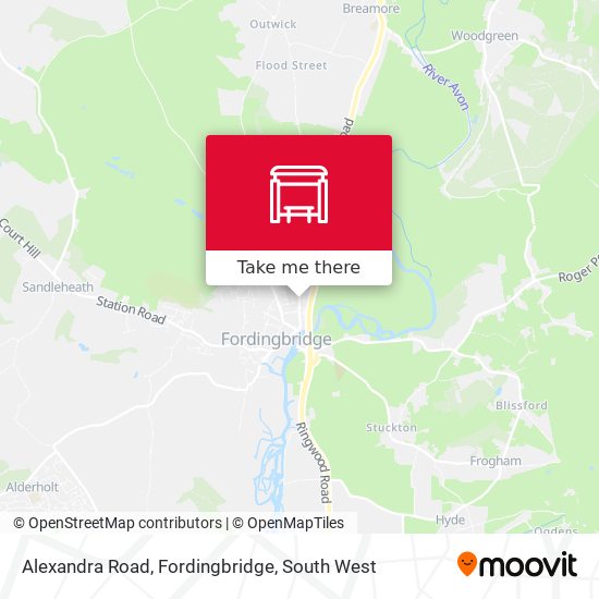 Alexandra Road, Fordingbridge map