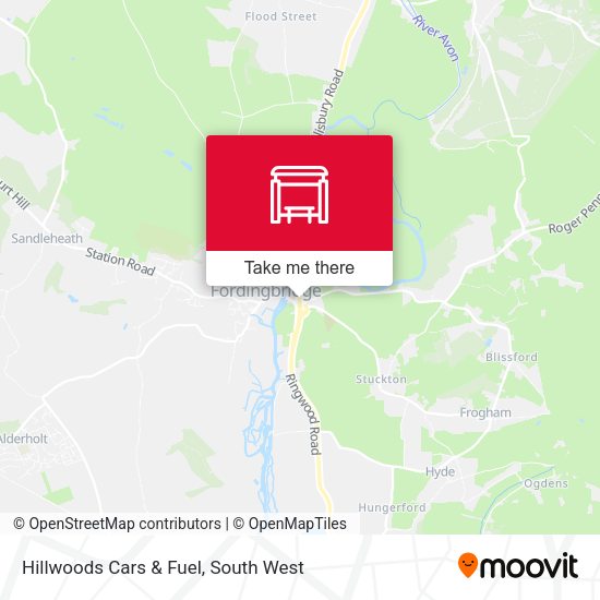Hillwoods Cars & Fuel map