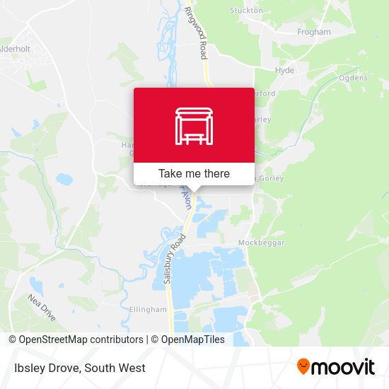 Ibsley Drove map