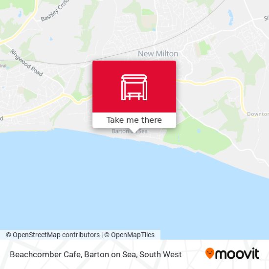 Beachcomber Cafe, Barton on Sea map