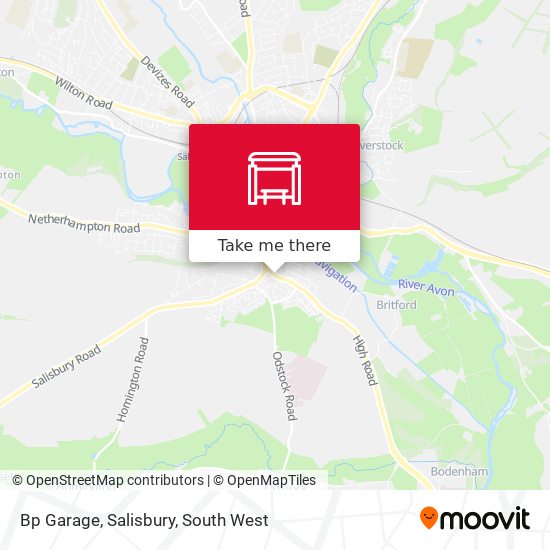 Bp Garage, Salisbury map