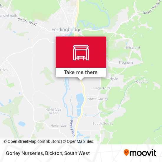 Gorley Nurseries, Bickton map