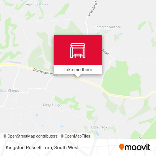 Kingston Russell Turn map