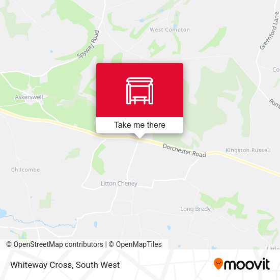 Whiteway Cross map