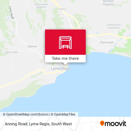 Anning Road, Lyme Regis map