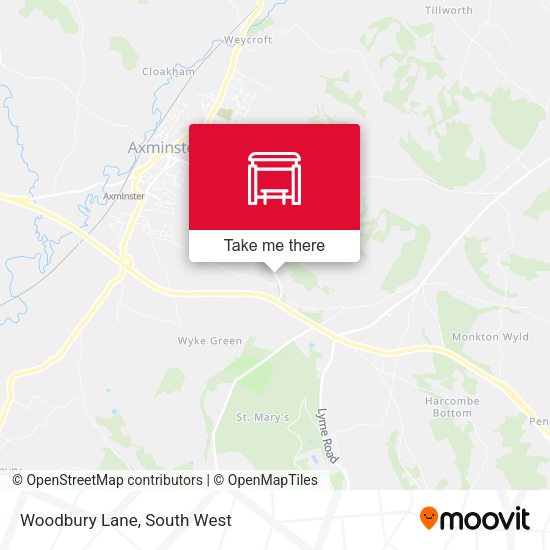 Woodbury Lane map