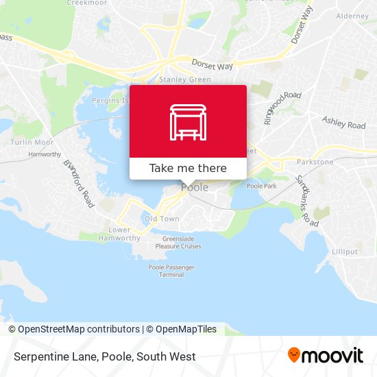 Serpentine Lane, Poole map