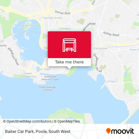 Baiter Car Park, Poole map