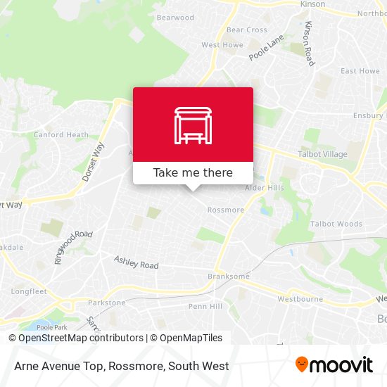 Arne Avenue Top, Rossmore map