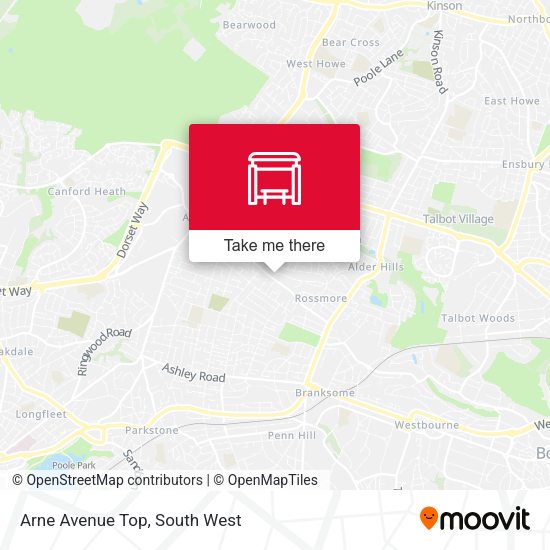 Arne Avenue Top map