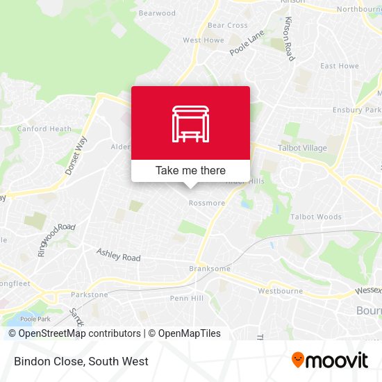 Bindon Close map