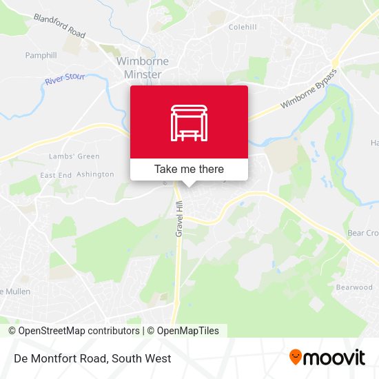 De Montfort Road map