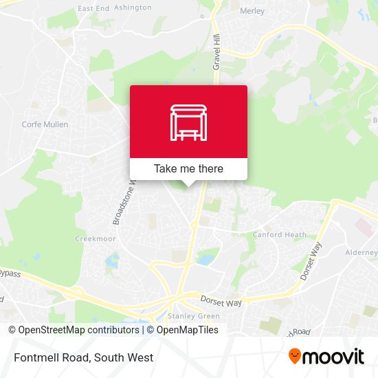 Fontmell Road map