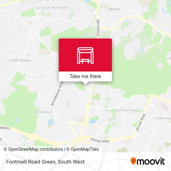 Fontmell Road Green map