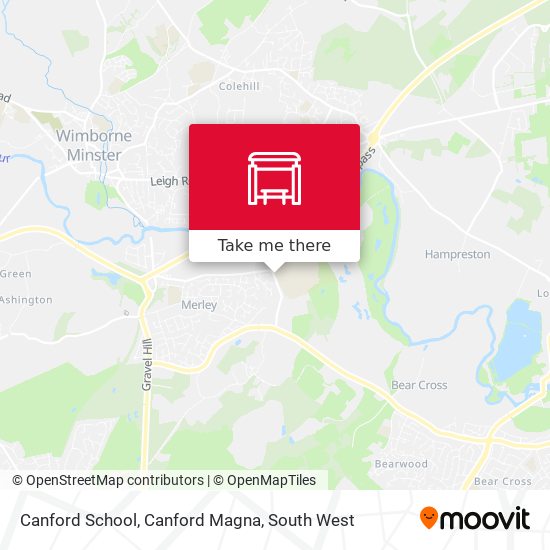 Canford School, Canford Magna map