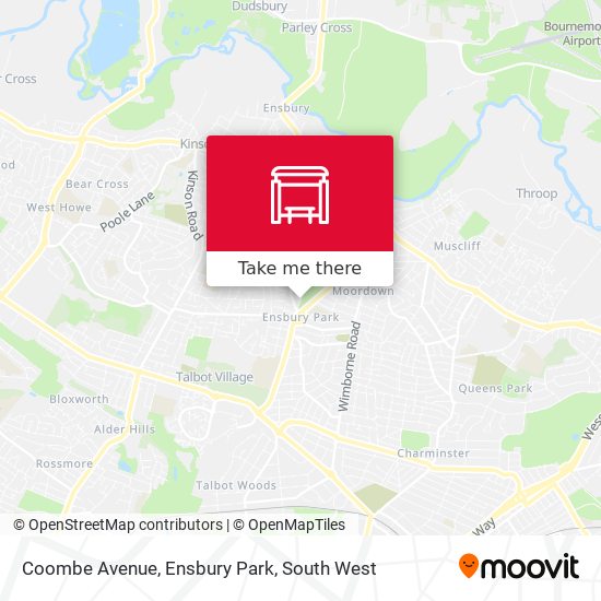 Coombe Avenue, Ensbury Park map