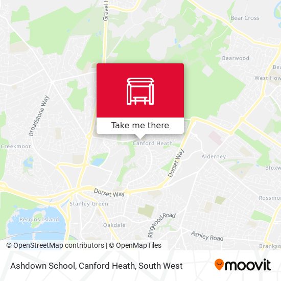 Ashdown School, Canford Heath map