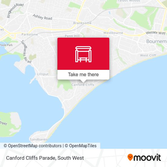Canford Cliffs Parade map