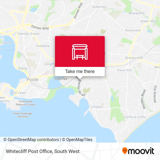 Whitecliff Post Office map