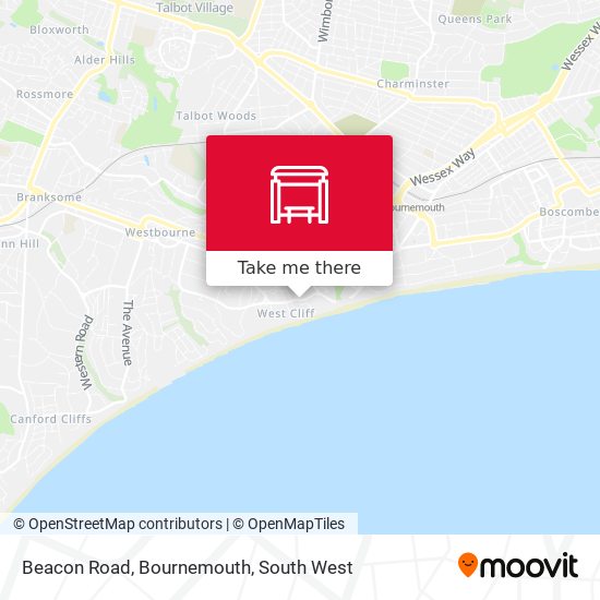 Beacon Road, Bournemouth map