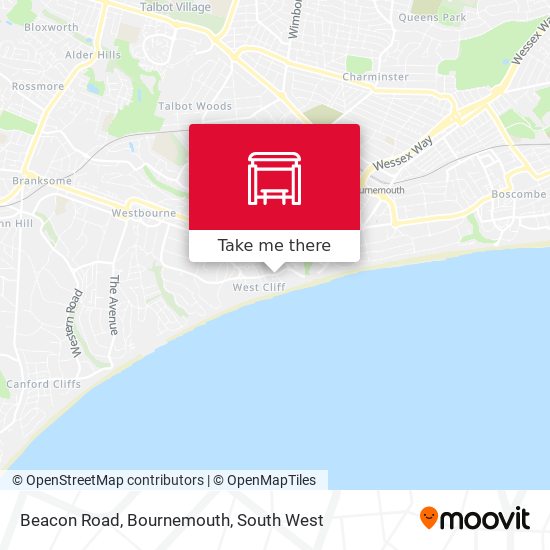 Beacon Road, Bournemouth map