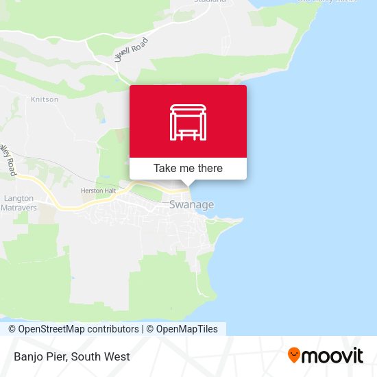 Banjo Pier, Swanage map